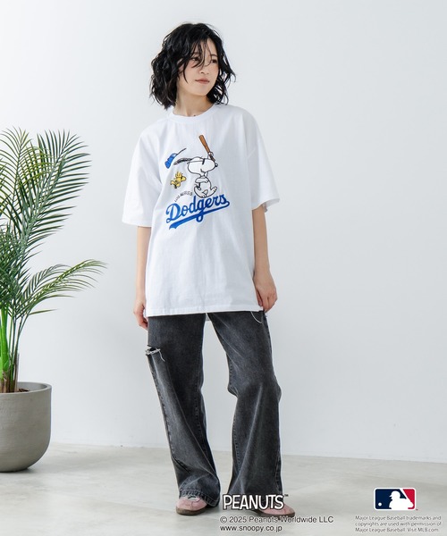 PEANUTS×MLB】オリジナルデザイン Tシャツ ヤンキース
