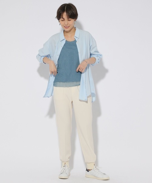 Elura(エルーラ)の「スタッズタンクトップ/323314(タンクトップ・レディース・ライトグレー/ライトブルー/ホワイト/ブラウン・FREE)」の10枚目の写真