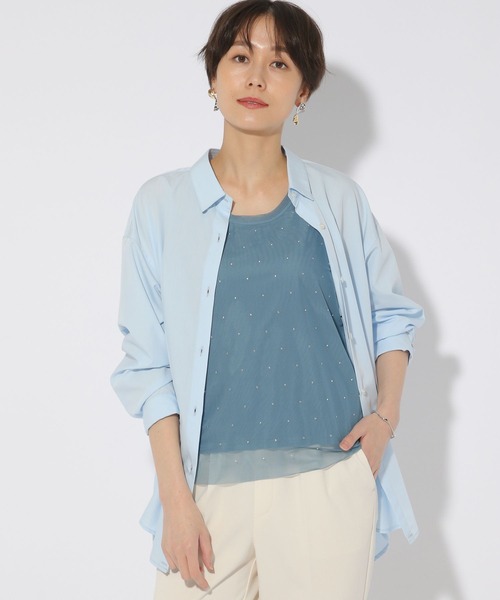 Elura(エルーラ)の「スタッズタンクトップ/323314(タンクトップ・レディース・ライトグレー/ライトブルー/ホワイト/ブラウン・FREE)」の11枚目の写真