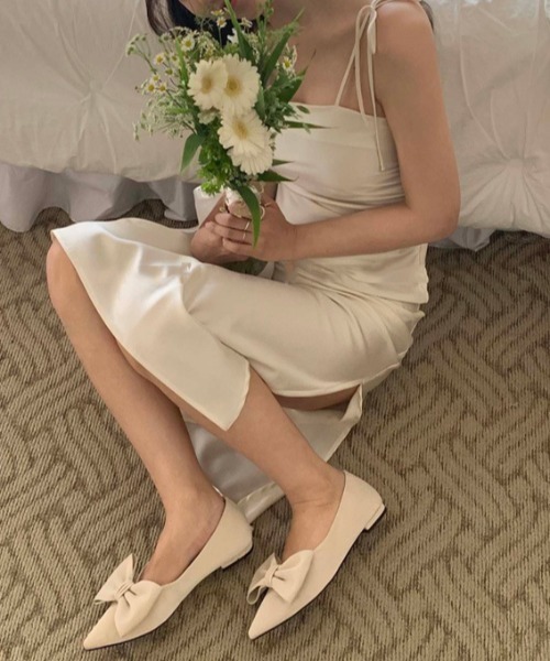 YUGA(ユーガ)の「YUGA_YGMC Ribbon camisole dress(ワンピース・レディース・ブラック/オフホワイト・M/S)」の7枚目の写真