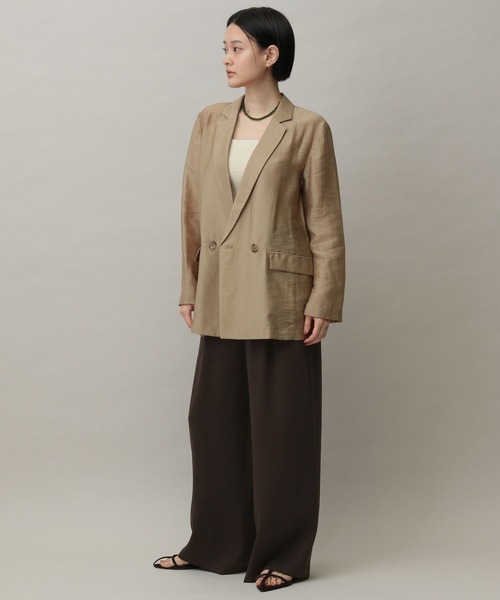 A part by（アパートバイ）の「【Sサイズ展開・洗える】イージーストレートパンツ（スラックス・レディース・ブラウン/ベージュ/ブラック/アイボリー・SMALL/MEDIUM）」の7枚目の写真