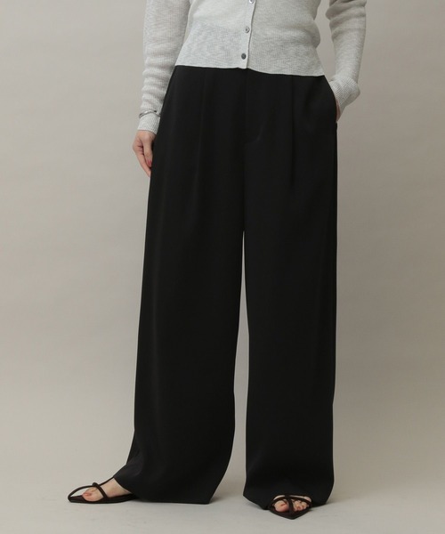 A part by（アパートバイ）の「【Sサイズ展開・洗える】イージーストレートパンツ（スラックス・レディース・ブラウン/ベージュ/ブラック/アイボリー・SMALL/MEDIUM）」の12枚目の写真