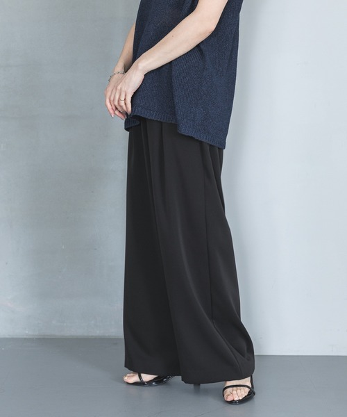 A part by（アパートバイ）の「【Sサイズ展開・洗える】イージーストレートパンツ（スラックス・レディース・ブラウン/ベージュ/ブラック/アイボリー・SMALL/MEDIUM）」の14枚目の写真