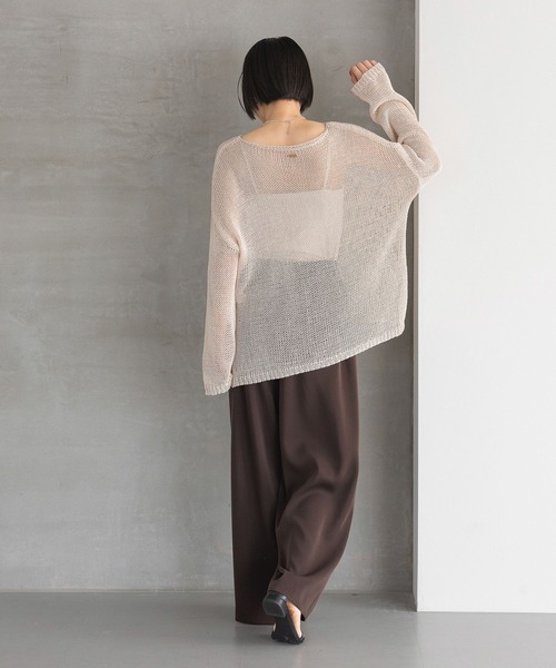 A part by(アパートバイ)の「【Sサイズ展開・洗える】イージーストレートパンツ(スラックス・レディース・ブラウン/ベージュ/ブラック/アイボリー・SMALL/MEDIUM)」の17枚目の写真