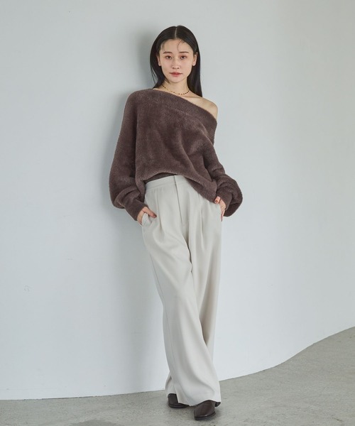 Sサイズ展開・洗える】イージーストレートパンツ（スラックス）｜A