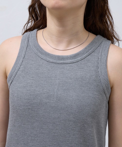 COLONY 2139(コロニートゥーワンスリーナイン)の「WEB限定/ワッフルアメスリロングワンピース(ワンピース・レディース・ブラック/グレー/ライトグレー・FREE)」の21枚目の写真