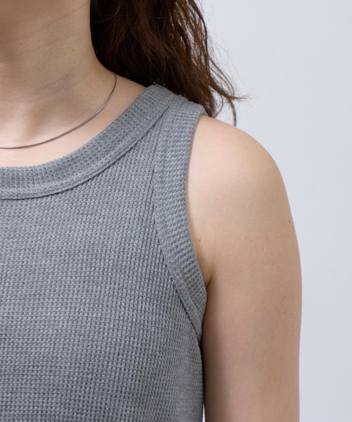 COLONY 2139(コロニートゥーワンスリーナイン)の「WEB限定/ワッフルアメスリロングワンピース(ワンピース・レディース・ブラック/グレー/ライトグレー・FREE)」の22枚目の写真