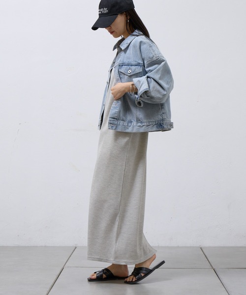 COLONY 2139(コロニートゥーワンスリーナイン)の「WEB限定/ワッフルアメスリロングワンピース(ワンピース・レディース・ブラック/グレー/ライトグレー・FREE)」の13枚目の写真