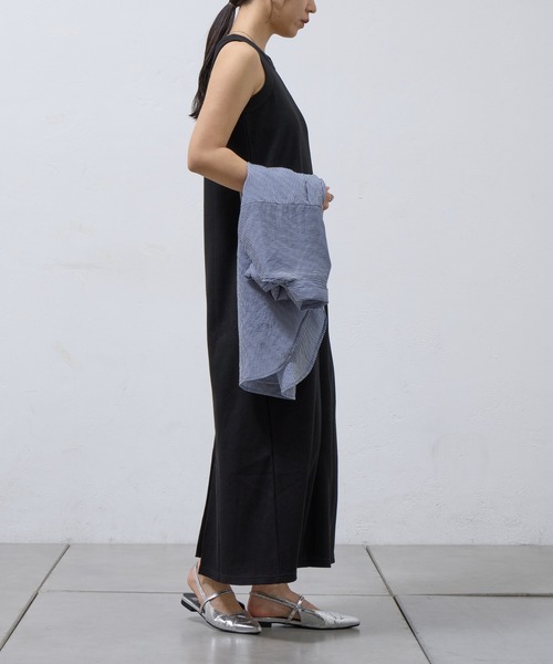 COLONY 2139(コロニートゥーワンスリーナイン)の「WEB限定/ワッフルアメスリロングワンピース(ワンピース・レディース・ブラック/グレー/ライトグレー・FREE)」の6枚目の写真