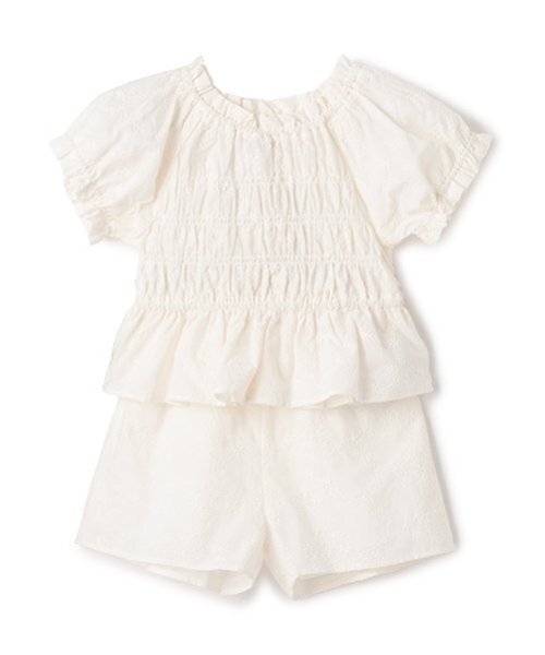 petit main（プティマイン）の「【リンク】レースセットアップ(キッズ)（セットアップ・キッズ・ラベンダー/クリーム・130cm/120cm/80ｃｍ/90cm/100cm/110cm）」の4枚目の写真