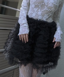 スカート HONEY MI HONEY tulle tiered mini skirt tulle tiered mini skirt ¥19,800 インナーが取り外せるチュール