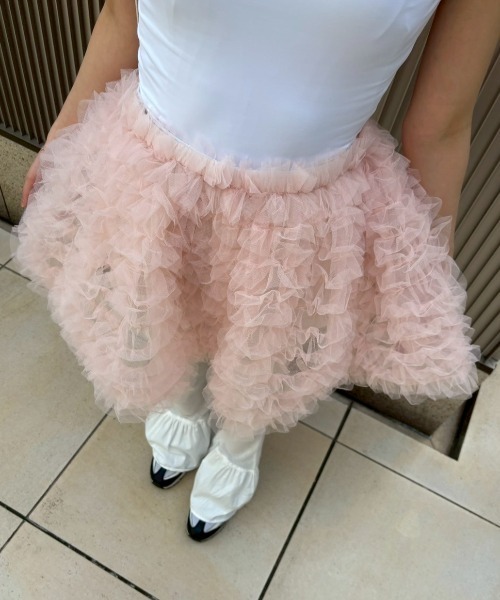 スカート HONEY MI HONEY tulle tiered mini skirt tulle tiered mini skirt（スカート）｜HONEY MI HONEY（ハニー