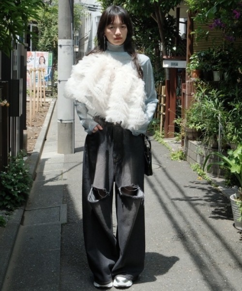 HONEY MI HONEY(ハニーミーハニー)の「tulle tiered mini skirt(スカート・レディース・グレー/ブラック/ベージュ系その他/ピンク・FREE)」の21枚目の写真