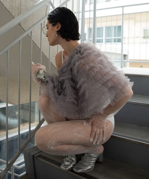 HONEY MI HONEY(ハニーミーハニー)の「tulle tiered mini skirt(スカート・レディース・グレー/ブラック/ベージュ系その他/ピンク・FREE)」の7枚目の写真