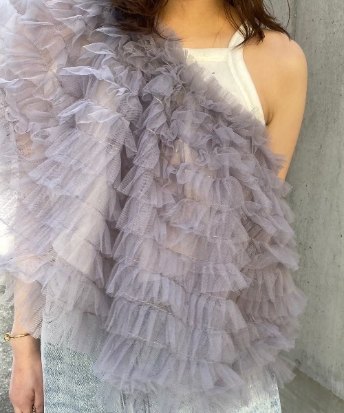 スカート HONEY MI HONEY tulle tiered mini skirt HONEY MI HONEY（ハニーミーハニー）の「【ZOZO限定】tulle