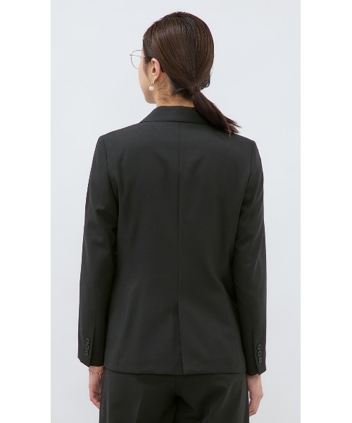 AOYAMA(アオヤマ)の「【洗える・ストレッチ・防シワ】定番!黒無地ダブルジャケット|オフィス&通勤&入卒&オケージョン|セットアップ着用可・大きいサイズあり|(スーツジャケット・レディース・ブラック・9号/11号/13号/15号/7号/5号/17号)」の14枚目の写真