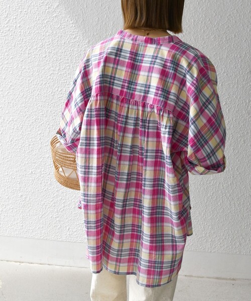 セール】SHIPS any:〈洗濯機可能〉マドラス チェック オーバーサイズ