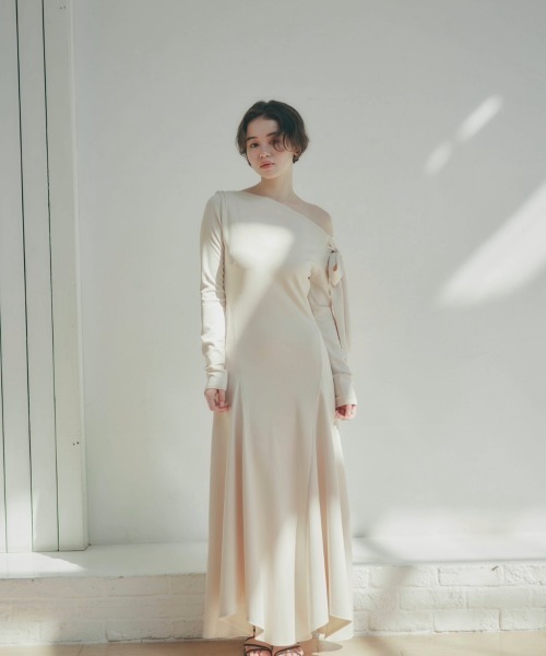 one shoulder ribbon dress（ワンピース）｜NOTREemor