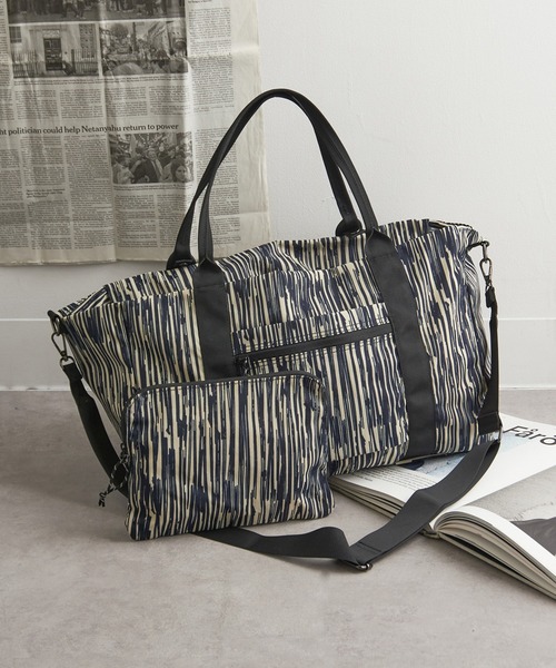 cache cache（カシュ カシュ）の「【cache cache】パッカブルナイロンボストン 大容量 旅行バッグ（ボストンバッグ・レディース・その他2/ベージュ/マルチ/ブラック/レオパード/グレー・FREE）」の5枚目の写真