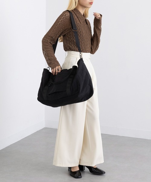 cache cache（カシュ カシュ）の「【cache cache】パッカブルナイロンボストン 大容量 旅行バッグ（ボストンバッグ・レディース・その他2/ベージュ/マルチ/ブラック/レオパード/グレー・FREE）」の15枚目の写真