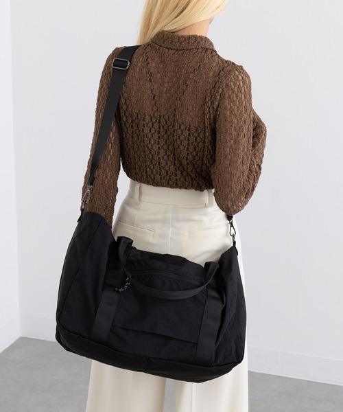 cache cache（カシュ カシュ）の「【cache cache】パッカブルナイロンボストン 大容量 旅行バッグ（ボストンバッグ・レディース・その他2/ベージュ/マルチ/ブラック/レオパード/グレー・FREE）」の12枚目の写真