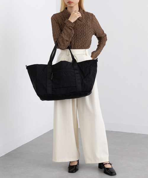 cache cache（カシュ カシュ）の「【cache cache】パッカブルナイロンボストン 大容量 旅行バッグ（ボストンバッグ・レディース・その他2/ベージュ/マルチ/ブラック/レオパード/グレー・FREE）」の16枚目の写真