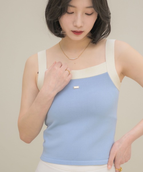 a*n様 ゴールズインフィニティー　バイカラー　キャミソール NEUNA（ヌナ）の「バイカラーニットタンク（キャミソール）」 - WEAR
