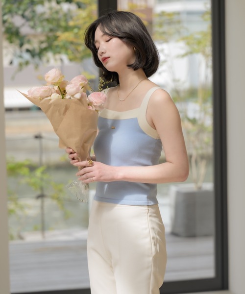 a*n様 ゴールズインフィニティー　バイカラー　キャミソール NEUNA（ヌナ）の「バイカラーニットタンク（キャミソール）」 - WEAR