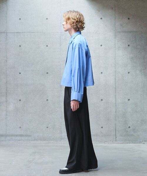 ANEDIST(アンディスト)の「ボックスタックワイドストレートパンツ(スラックス・メンズ・グリーン/ベージュ/ブラック・M/L)」の22枚目の写真