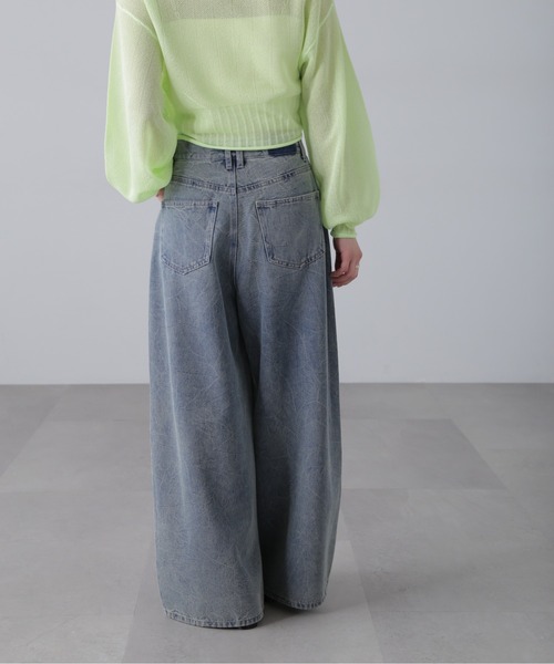 FREE'S MART（フリーズマート）の「◆クリンクル加工タックワイドデニム（その他パンツ・レディース・ダークネイビー/ブルー系その他5・SMALL/MEDIUM）」の13枚目の写真
