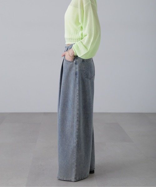 FREE'S MART（フリーズマート）の「◆クリンクル加工タックワイドデニム（その他パンツ・レディース・ダークネイビー/ブルー系その他5・SMALL/MEDIUM）」の17枚目の写真