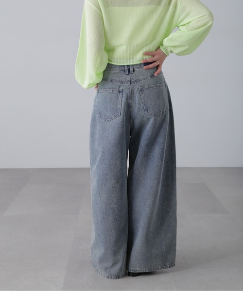 FREE'S MART（フリーズマート）の「◆クリンクル加工タックワイドデニム（その他パンツ・レディース・ダークネイビー/ブルー系その他5・SMALL/MEDIUM）」の18枚目の写真