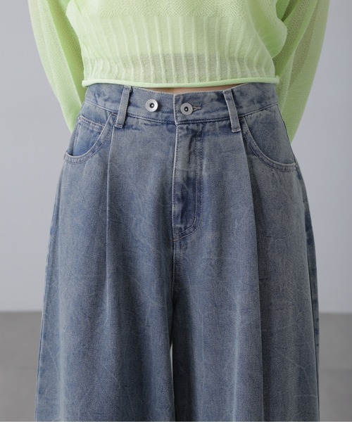 FREE'S MART（フリーズマート）の「◆クリンクル加工タックワイドデニム（その他パンツ・レディース・ダークネイビー/ブルー系その他5・SMALL/MEDIUM）」の19枚目の写真