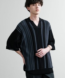 リネンシャツ 半袖」に該当するブラック/黒色系のメンズ