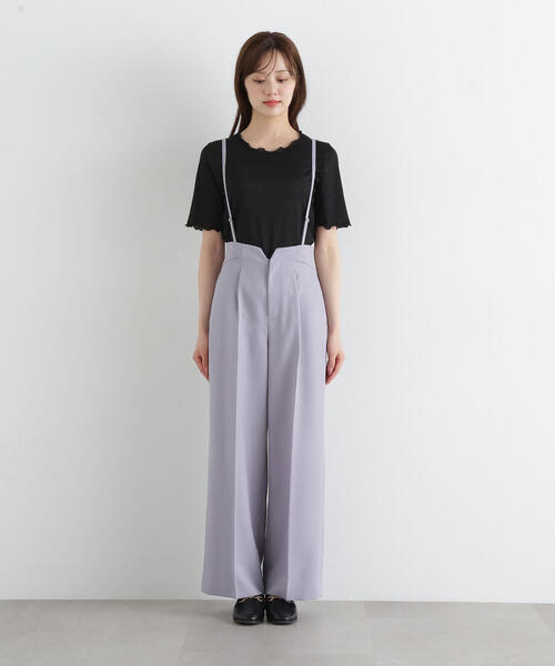 PROPORTION BODY DRESSING(プロポーションボディドレッシング)の「パールサス付きワイドパンツ / 1215130501(その他パンツ・レディース・グレー/ネイビー・SMALL/MEDIUM/XS)」の8枚目の写真