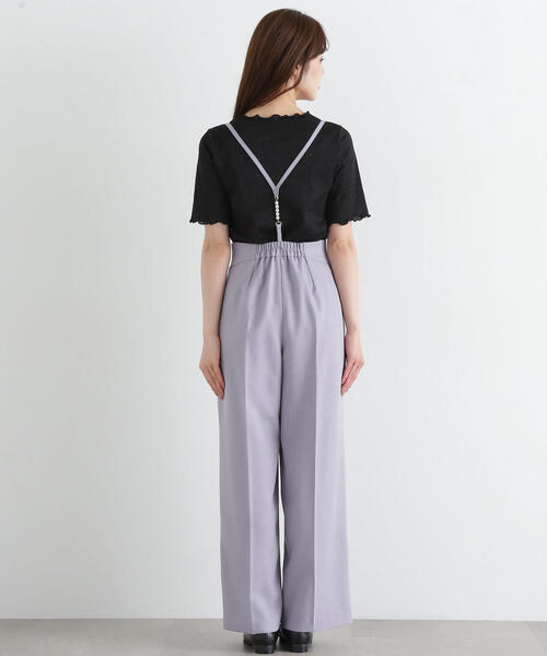 PROPORTION BODY DRESSING(プロポーションボディドレッシング)の「パールサス付きワイドパンツ / 1215130501(その他パンツ・レディース・グレー/ネイビー・SMALL/MEDIUM/XS)」の9枚目の写真