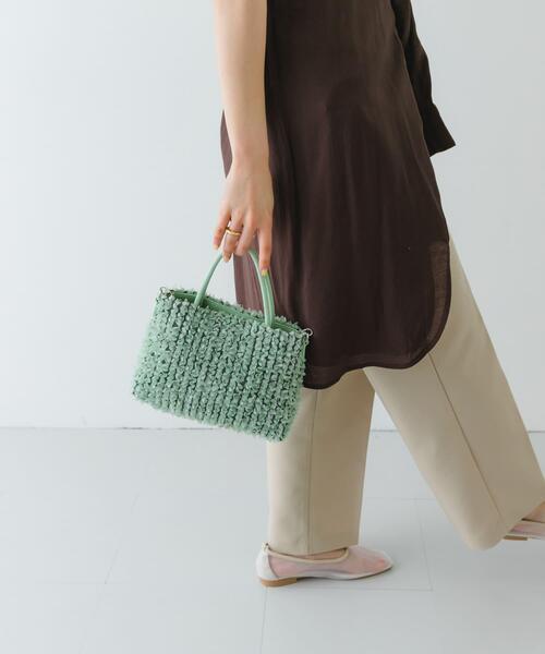 RODE SKO（ロデスコ）の「フラワーレースバッグ（ショルダーバッグ・レディース・グレー/ピンク/ミント・ONE）」の4枚目の写真