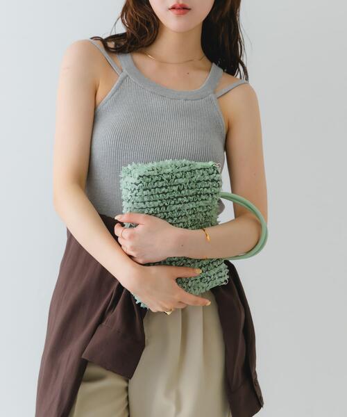 RODE SKO（ロデスコ）の「フラワーレースバッグ（ショルダーバッグ・レディース・グレー/ピンク/ミント・ONE）」の7枚目の写真