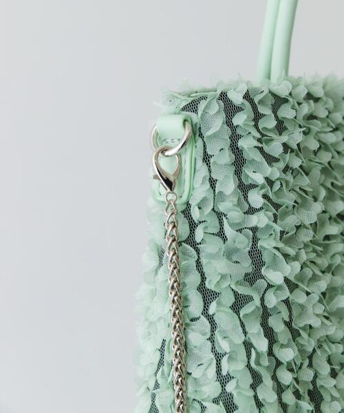 RODE SKO（ロデスコ）の「フラワーレースバッグ（ショルダーバッグ・レディース・グレー/ピンク/ミント・ONE）」の10枚目の写真