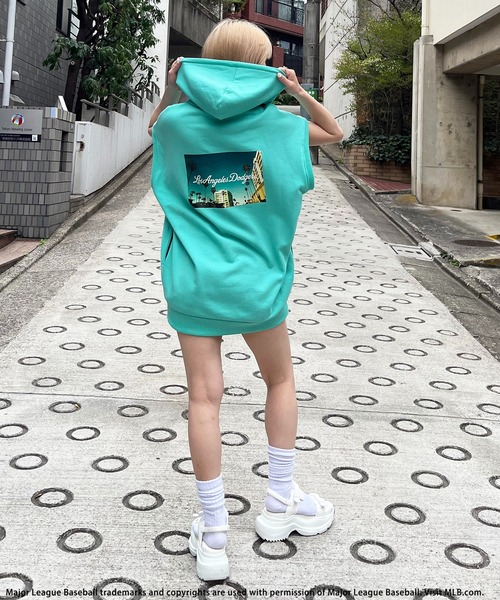 パーカー 「MLB」フォトアートBIGパーカー レディース BACK TO THE FIELD パーカー 「MLB」フォトアートBIGパーカー