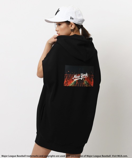 MLB】フォトアートBIGパーカー BACK TO THE FIELD│SPIRALGIRL