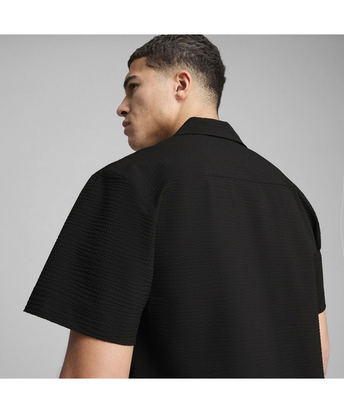 PUMA(プーマ)の「PUMA プーマ メンズ ワードローブ ESS シアサッカー リラクシー 半袖 シャツ(その他トップス・メンズ・ブルー系その他/ブラック・X-LARGE/SMALL/XX-LARGE/MEDIUM/LARGE/X-SMALL)」の14枚目の写真