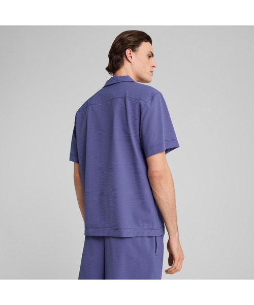 PUMA(プーマ)の「PUMA プーマ メンズ ワードローブ ESS シアサッカー リラクシー 半袖 シャツ(その他トップス・メンズ・ブルー系その他/ブラック・X-LARGE/SMALL/XX-LARGE/MEDIUM/LARGE/X-SMALL)」の5枚目の写真