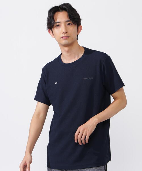 PEARLY GATES(パーリーゲイツ)の「【PEARLY GATES】【PG ESSENTIAL】【直営店舗&公式オンライン限定】エステルラピケ半袖Tシャツ(Tシャツ/カットソー・メンズ・ホワイト/ネイビー・LARGE)」の2枚目の写真