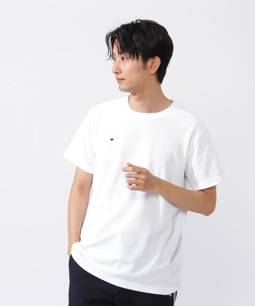 PEARLY GATES(パーリーゲイツ)の「【PEARLY GATES】【PG ESSENTIAL】【直営店舗&公式オンライン限定】エステルラピケ半袖Tシャツ(Tシャツ/カットソー・メンズ・ホワイト/ネイビー・LARGE)」の1枚目の写真
