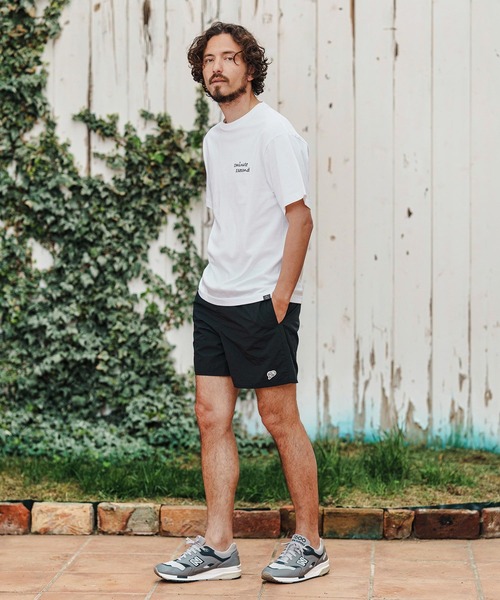 1minute 1second(ワンミニットワンセカンド)の「mp13521-heart patch shrink nylon swim shorts ナイロンショートパンツ(その他パンツ・メンズ・ブルー系その他/ブラック×ホワイト/ローズ/ブラック×ピンク・S/M/L/XL)」の16枚目の写真