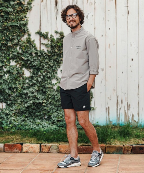 1minute 1second(ワンミニットワンセカンド)の「mp13521-heart patch shrink nylon swim shorts ナイロンショートパンツ(その他パンツ・メンズ・ブルー系その他/ブラック×ホワイト/ローズ/ブラック×ピンク・S/M/L/XL)」の18枚目の写真