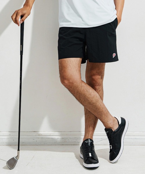 1minute 1second(ワンミニットワンセカンド)の「mp13521-heart patch shrink nylon swim shorts ナイロンショートパンツ(その他パンツ・メンズ・ブルー系その他/ブラック×ホワイト/ローズ/ブラック×ピンク・S/M/L/XL)」の20枚目の写真