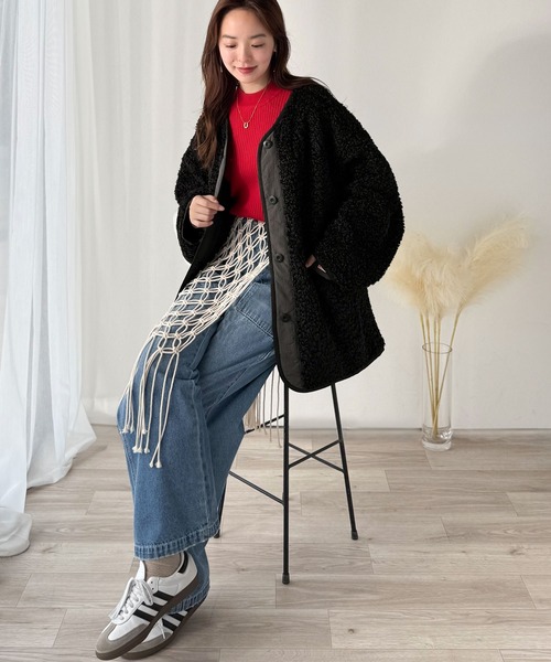 セール】《JaVaジャバコラボ》オーバーサイズがトレンド！異素材