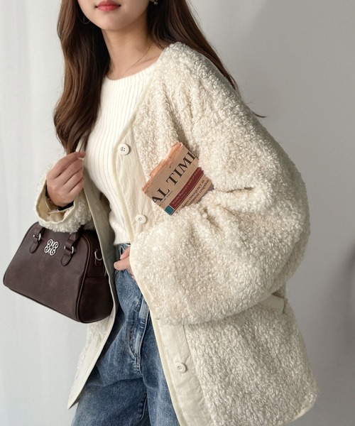 新品！BE:FIRST ボアジャケット アイボリー Lサイズ BE∶FIRST ボアジャケット – BMSG